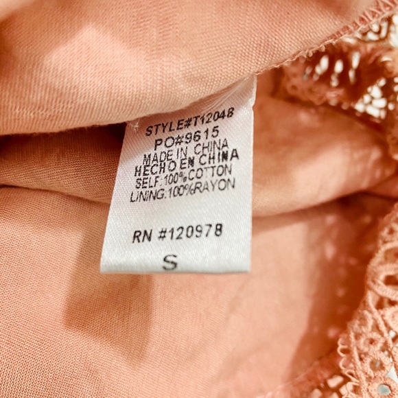 Entro USA Lace Crochet Ruffle Punk Top - Picture 11 of 12